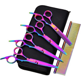 Професійна шерстьостригальна ножиці для собак, вигнуті ножиці, ножиці для собак, ножиці для фінальної обробки, спеціально розроблені для домашніх тварин