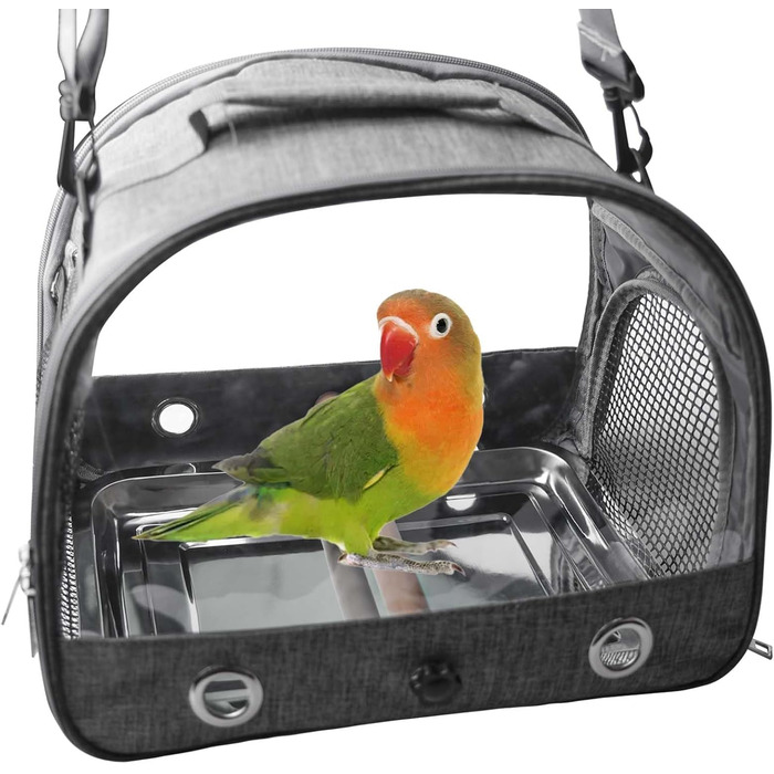 Транспортна сумка для птахів Asfrode з підставкою та металевим підносом: для папуг, канарек, хвилястих та корел