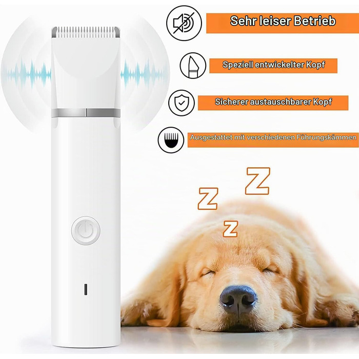 Професійний тример для собак Paw Trim Pro: безшумна водонепроникна машинка для стрижки шерсті на лапах, навколо очей, вух та обличчя (набір)
