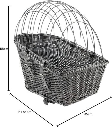 Велосипедний кошик для собак MaxxPet, на багажник, 55x35x51 см, чорний