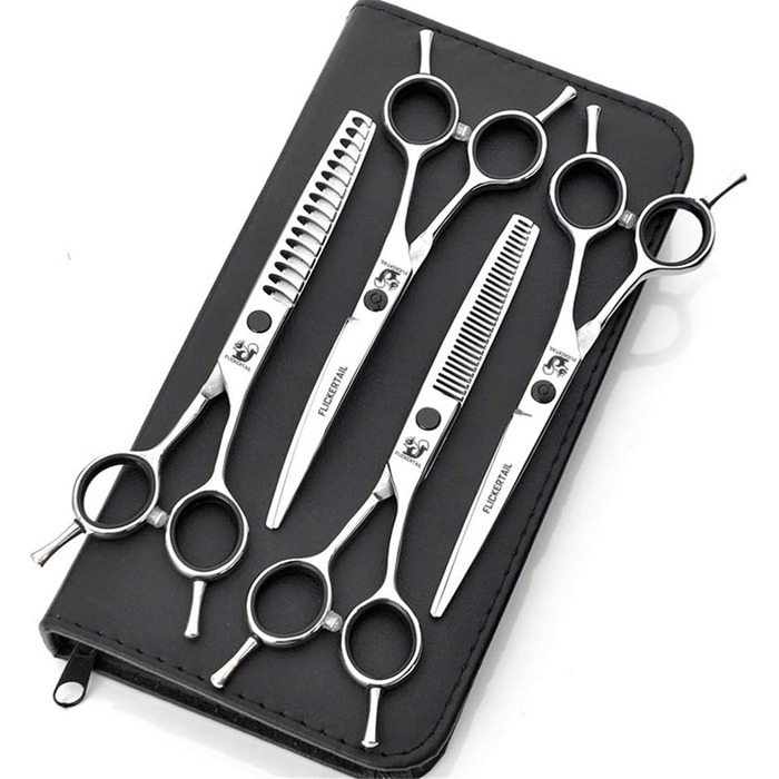 Набір професійних ножиць для грумінгу домашніх тварин, 6 дюймів, нержавіюча сталь, для собак та котів