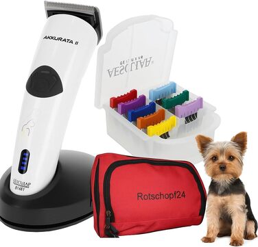 Професійна машинка для стрижки собак Aesculap Akkurata 2 GT407. Акумулятор та мережа, 180 хв роботи, 3 швидкості, прецизійні ножі, 8 металевих насадок + сумка. Зроблено в Німеччині.