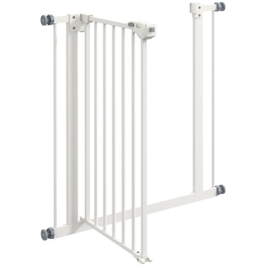 PawHut Door Gate Gate, Шлагбаум, 74-80 см, Сходові ворота для домашньої тварини, Ворота для собаки, Захисні ворота без свердління, Метал, Пластик, Білий | Аосом
