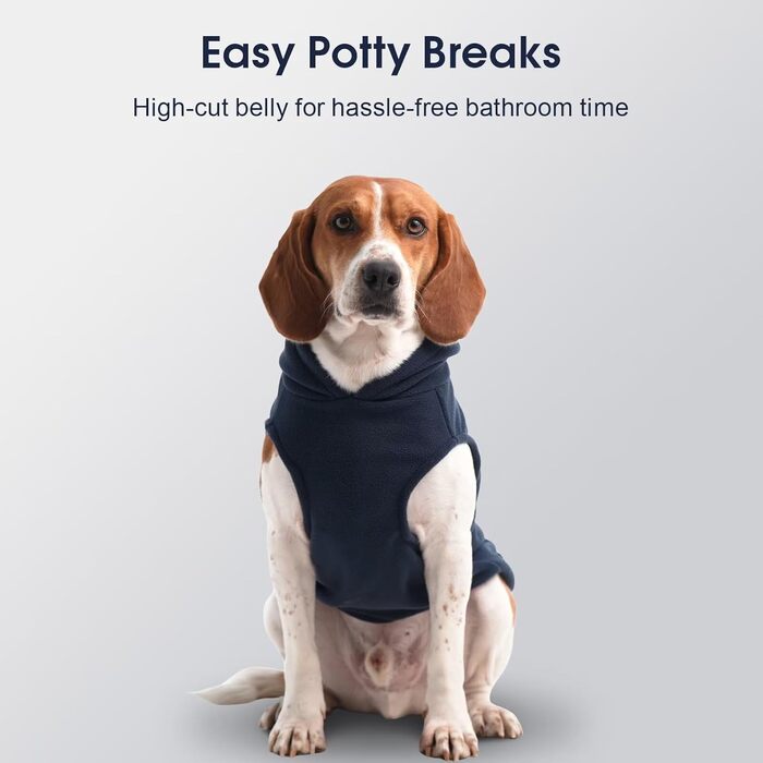 Теплий флісовий світшот-худі IECOii для великих собак, блакитний (4XL)