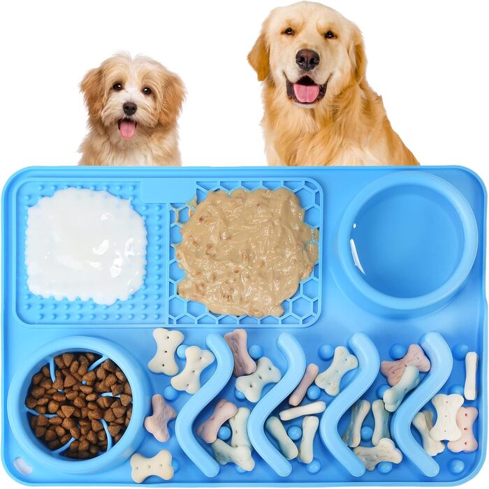 Килимок для собак VOOWO 3 в 1 Slow Feeder, миска для собак, килимок для повільного годування з присосками для собак та котів