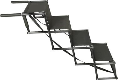 Зручна рампа для собак у машину, підходить для великих та маленьких собак. Складана, витримує до 60 кг (чорна)