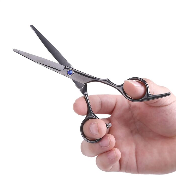 Набір професійних ножиць для грумінгу собак та котів (7 шт.), нержавіюча сталь, чорний