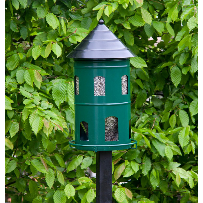 Годівниця для птахів Wildlife Garden WG327, зелена, металева, велика