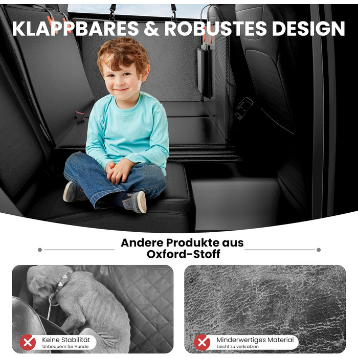 Авточохол на сидіння для собак HiPetpy, 7-шарова захисна накидка з PU-шкіри, водовідштовхувальний, для собак, вантажопідйомність 204 кг, оранжевий