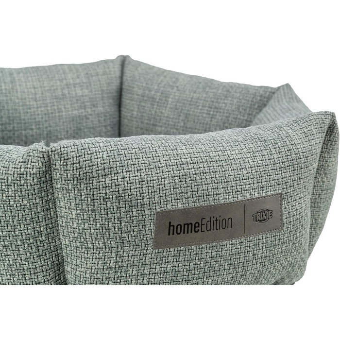 ТRIXIE Viviana – зручне ліжко для собак, 60x50 см, блакитно-сірий колір, з м'яким оксамитовим покриттям, інтегроване м'яке вкладання, антиковзаюче дно, легко миється