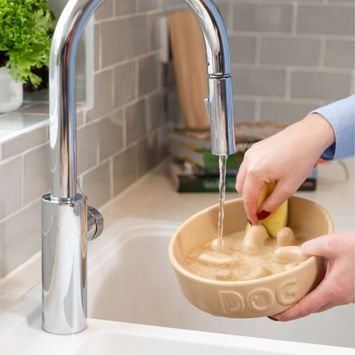 Миска для собак Mason Cash Cane Keramik для повільного годування, кераміка, підвищені борозни, для здорового травлення, довговічна, придатна для миття в посудомийній машині, для собак маленьких, середніх та великих порід