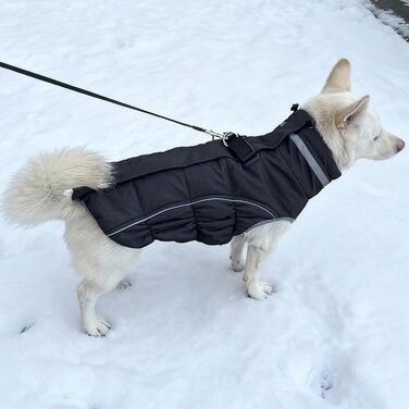 Водонепроникний теплий зимовий одяг для собак - куртка-жилет для цуценят та малих собак, червоний, розмір M (чорний, XL)