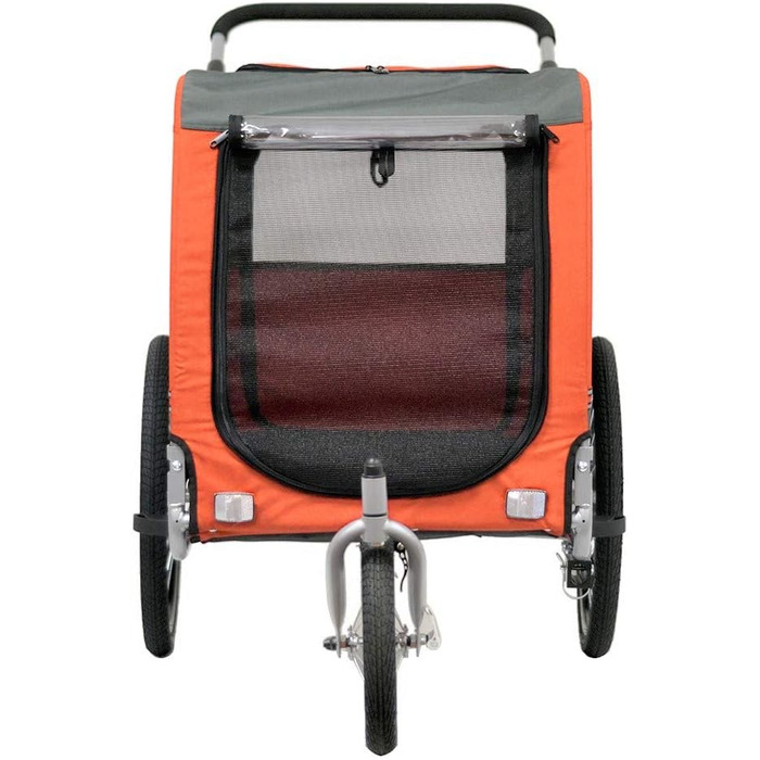 PAPILIOSHOP: Причеп для собак та котів, вагон для домашніх тварин, 3 розміри, Оранжевий L