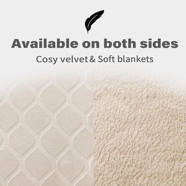 Водонепроникний килимок для собак, Outdoor, миючий, для великих собак, плюшевий, підходить для котів та диванів, сірий+бежевий (бежевий+бежевий, 80x100 см)