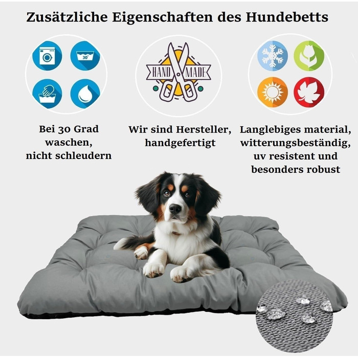 Килимок для собак KING DOG M 80x60 см, водовідштовхуючий, для великих та середніх собак, сірий, 10 см, кулер, комфортний, легко миється