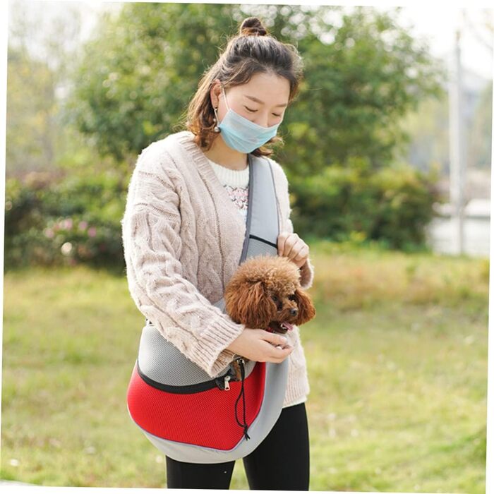 Сумка-переноска для тварин BESPORTBLE, червона, 45x12x30 см - для собак та котів