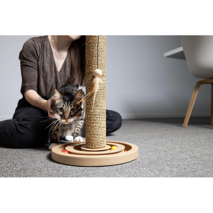 Дряпка для котів Karlie Kratzbaum Seegras з іграшкою, 44см, 30см