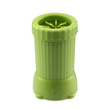 Автоматичний мийник лап для собак | USB-зарядний пристрій | Для середніх собак - для дому, прогулянок, цуценят, великих порід, зелений