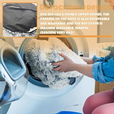 Крісло-гніздочко для собак YAGE, 80 см, з підставками – м'яке, заспокійливе ліжко для тварин до 20 кг, знімний, пральний чохол, розкішне, суперм'яке ліжко-печера для домашніх тварин