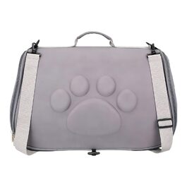 Транспортувальна сумка для котів та собак | Легка переносна сумка для цуценят та маленьких собак | Для подорожей, авіаперельотів, кемпінгу, відвідування ветеринара | Сірий колір