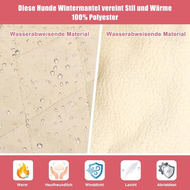 Зимовий теплий куртка для собак FeimaX: вітрозахисний халат з флісовою підкладкою, D-кільце, для маленьких та середніх собак (Хакі, L)