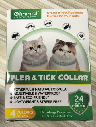 Нашийники для котів 4 шт. - 48 см - блакитні та помаранчеві (сірий)