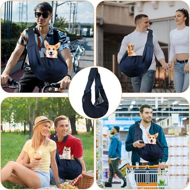 Сумка-переноска для собак на плечі, до 7,5 кг, для прогулянок, подорожей, транспортування