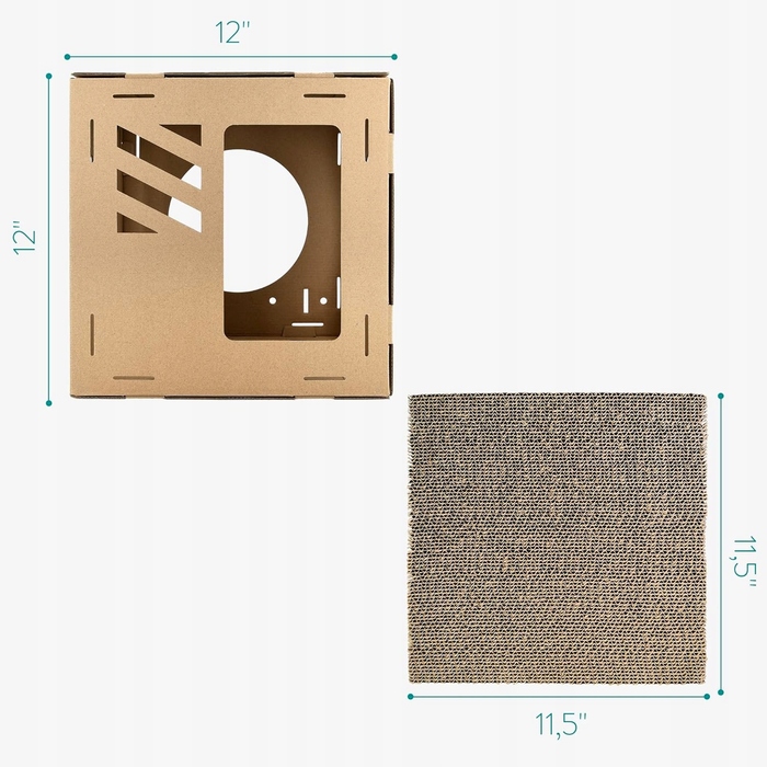 Модульний картонний будинок для котів та кошенят: 4 блоки та 2 містки