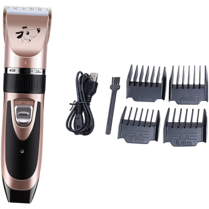 Електрична машинка для стрижки собак Sosoport з аксесуарами. Ергономічний дизайн для безпечного та тихого догляду