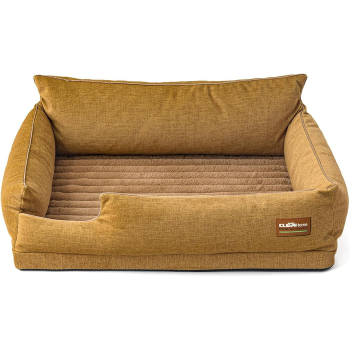 ClevaHome Ортопедичне собаче ліжко/софа для маленьких собак та котів – водовідштовхувальний та пральний чохол, неслизьке дно, комфортне ліжко з піною типу 