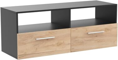 ТВ-тумба Vicco Diego, білий глянець, 95x38 см, антрацит