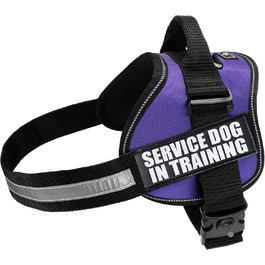 Шлейка для собаки Doggie Stylz, сервісна, тренувальна, з липучкою та ручкою, розмір XXS-XXL, червона, з 2 світловідбиваючими нашивками, 48,3-63,5 см