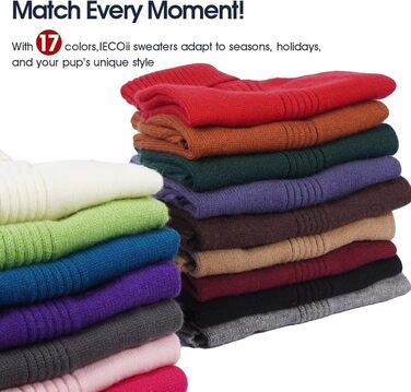 Пуловер для собак IECOii: теплий, стильний, для малих, середніх та великих порід. Зігріваючий зимовий пуловер з високим коміром для собак та котів. Колір: зелений, розмір: XX-Large (DeepWaterOrchidee)