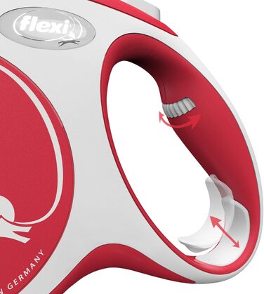 Повідок-рулетка Flexi New Comfort M 5 м, синій/червоний, для собак