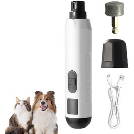 Шліфувальник для собачих кігтів MiOYOOW з LED-підсвіткою, 5 швидкостей, USB-зарядка, тихий, для собак та котів