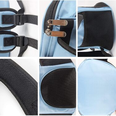 Рюкзак для собак та котів: переноска для тварин до 4 кг, блакитний | Pet Hunderucksack