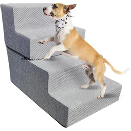 Сходинки для собак та котів Galatée - 4 сходинки, неслизькі, для високих ліжок та диванів, знімний, пральний чохол