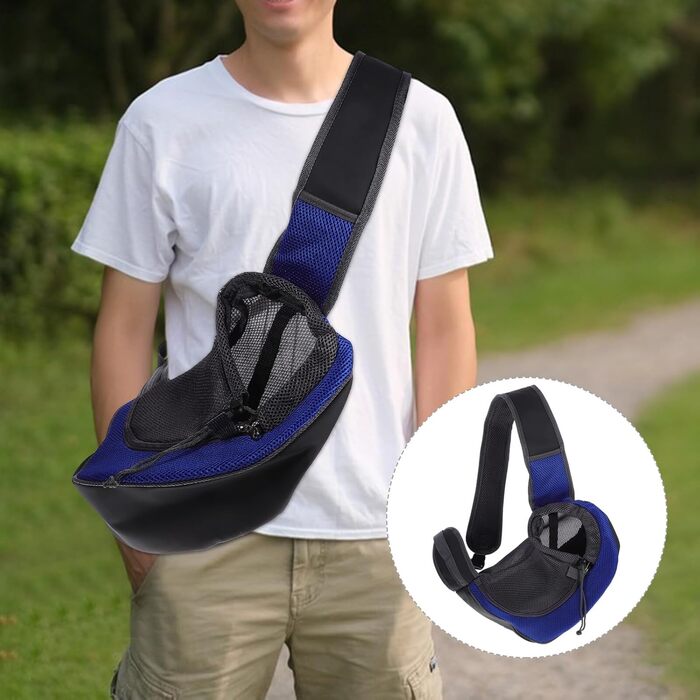 Транспортна сумка для собак та котів Toyzfriendly, темно-синій, поліестер, для перенесення та до ветеринара