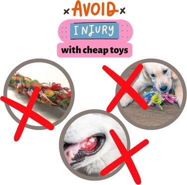 Chelsy's Toys 3-в-1 іграшка для собак: канат, ласощі та нюхова куля | Міцна інтерактивна іграшка для агресивних гризунів