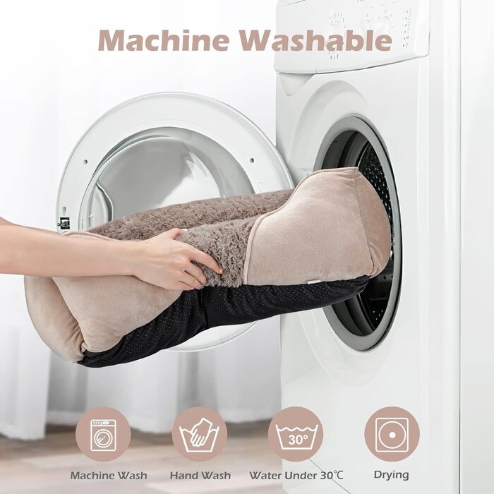 Ортопедичне ліжко для собак INVENHO, велике, прямокутне, м'яке, з неслизьким дном, для цуценят та дорослих собак, бежеве (76,2 x 61,0 x 22,9 см)