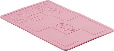 Підкладка під миску для собак та котів Mustafà Design, Італія, M, сіро-рожева (світло-сіра, світло-рожева)
