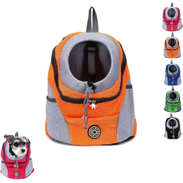 Рюкзак для собак літній, для великих собак, для піших прогулянок (Помаранчевий, L)