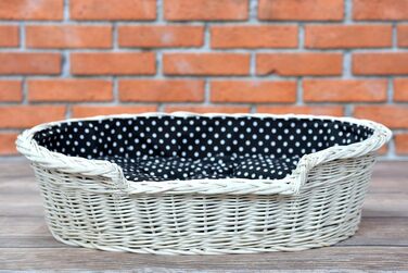 Гніздо для собак з лози e-wicker24 502-60, коричневе, 60x43x19 см (80x60x26 см, бежеве)