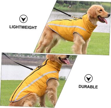 Водонепроникний дощовик для собак, жовтий, 55x68 см - дощовик для маленьких собак та цуценят