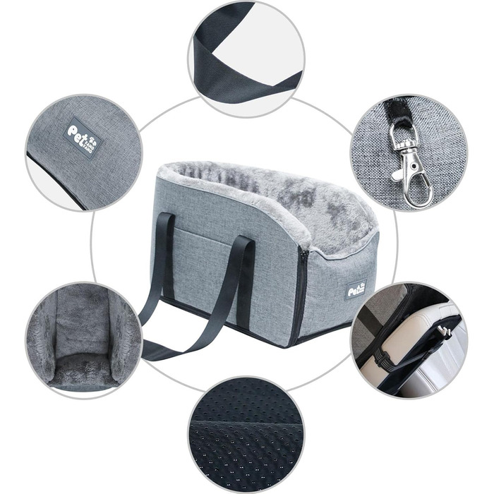 Автомобільний лежак для собак та котів, переноска для тварин, 45x22x25 см