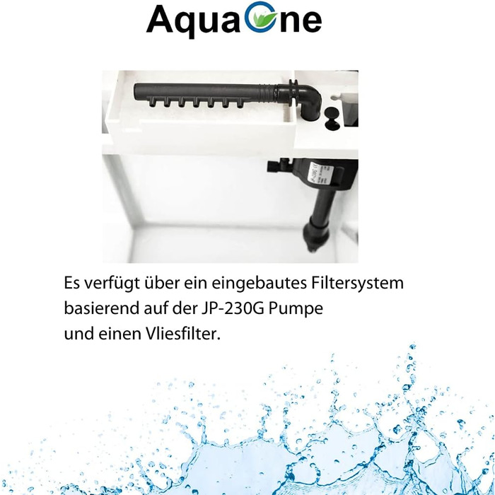 Акваріумний комплект AquaOne HR-230 LED з фільтром, 7 л, чорний – міні-акваріум для рибок і креветок