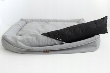 М'яке ліжечко для собак Legowiska, сіре, 80 см x 60 см