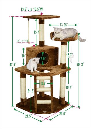 Когтеточка для котів Go Pet Club, 120 см, коричнева