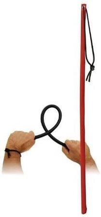 Гнучкий трубний елемент з PVC та шкіряним покриттям, 67 см, червоний