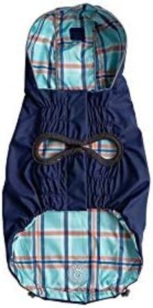 Дощовик для собак GF Pet ElastoFit, водонепроникний, розмір 4XL (довжина спини 38 см), зелений/темно-синій